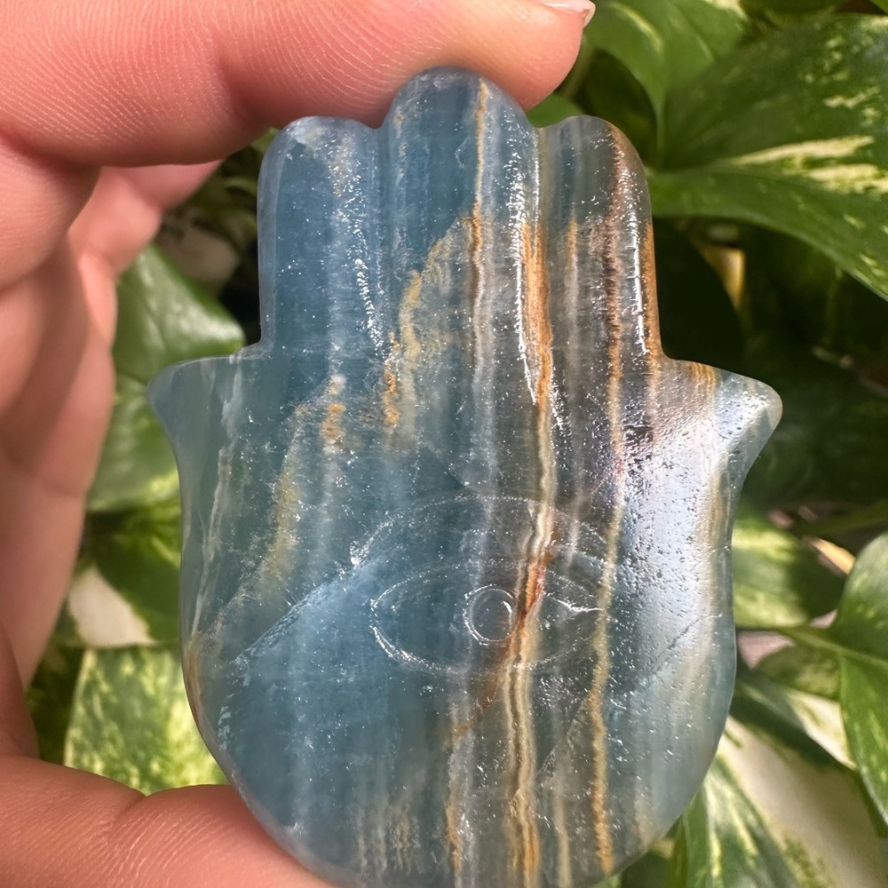 Blue Onyx Hamsa